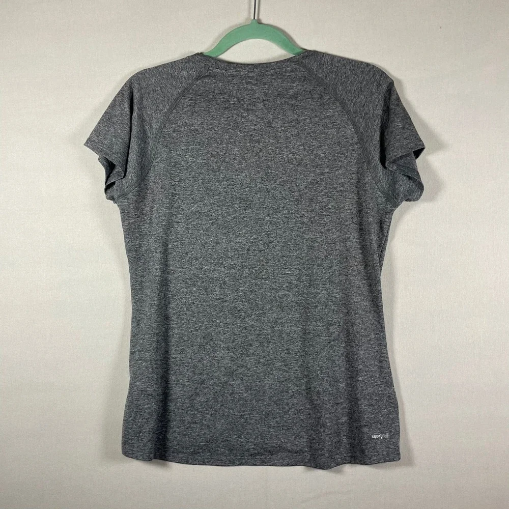 The North Face Women's Medium Gray Heather V-Neck Tech T-Shirt Blue - Size‎ M - Picture 3 of 7